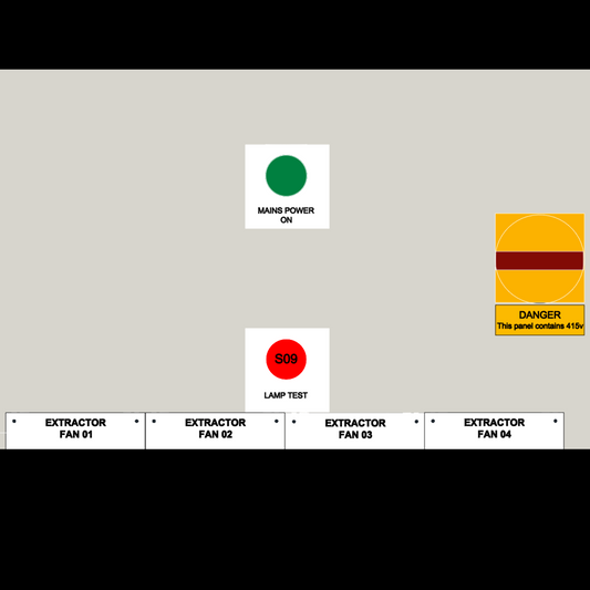 DOL Single or 3 Phase Control Panel For x4 Extraction Fans With Loxone BMS User App Interface Controls With User App Interface Controls For Fans with a built in 0-10v variable speed Input Signal